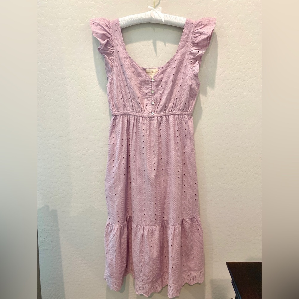 🆕Cotton Chicks Purple Eyelet Cotton Dress NWT
